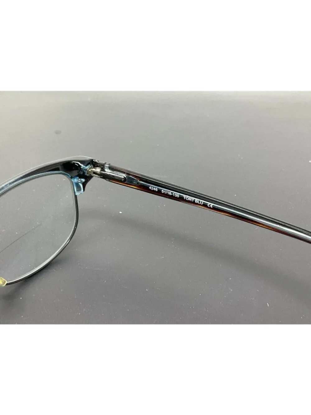 Helium Eyeglasses Womens Tortoise Blue 4246 Cat Eye Frames 51-16-135